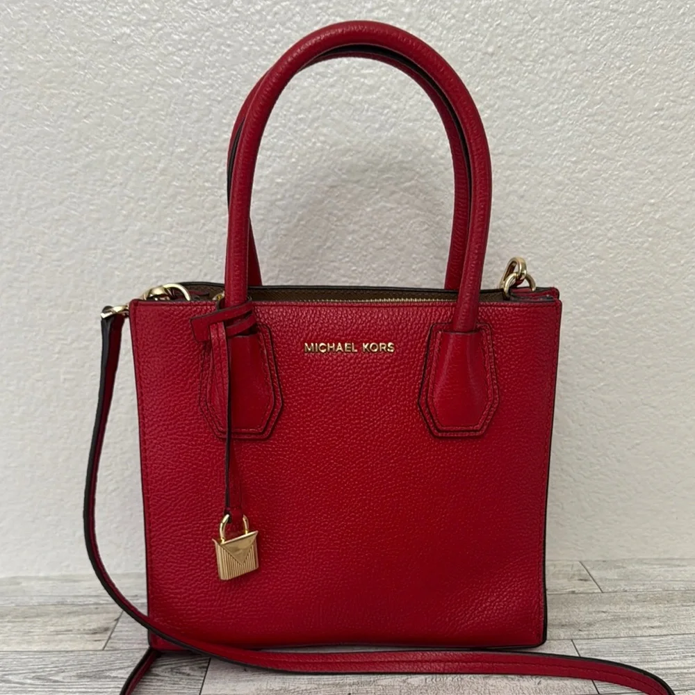 Michael Kors Red Mercer Satchel